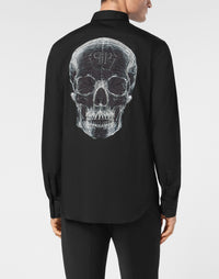 Philipp Plein｜Shirt Sugar Daddy Cut LS Strass Skull 男款襯衫