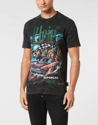 Philipp Plein｜Jersey T-shirt Round Neck SS Racing Club 男款T恤