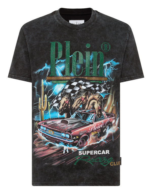 PHILIPP PLEIN Jersey T-shirt Round Neck SS Racing Club