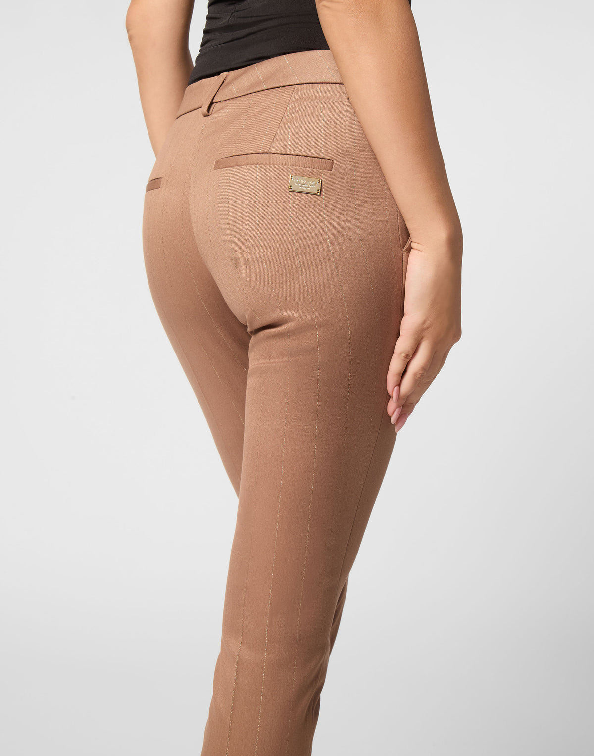 Philipp Plein｜Pinstripe Chinos Fit Trousers 女款長褲