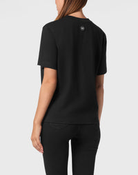 Philipp Plein｜Jersey T-Shirt Man Fit Round Neck SS Logo 女款T恤