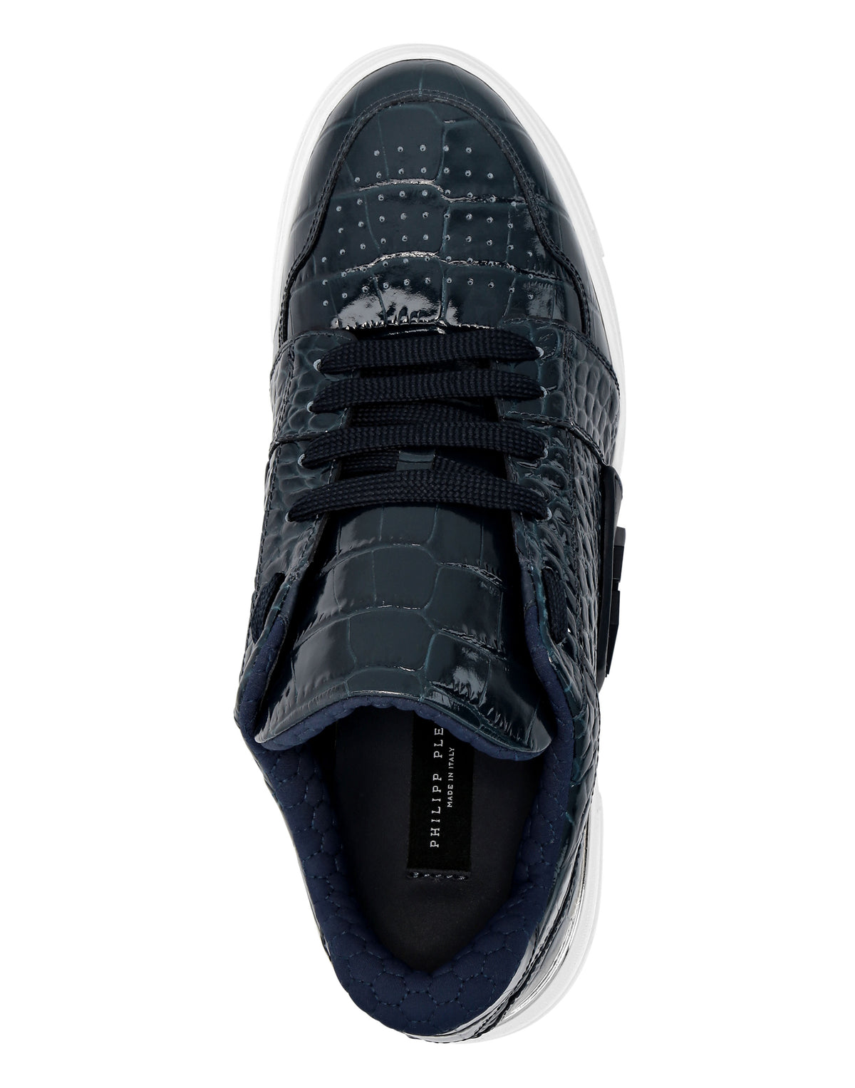 Philipp Plein｜Croco Printed Leather Lo-Top Sneakers Hexagon 男款運動鞋