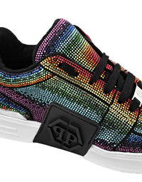 Philipp Plein｜Suede Lo-Top Sneakers Strass Hexagon 男款運動鞋