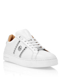 PHILIPP PLEIN Leather Lo-Top Sneakers Studs