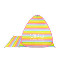 CIPU 秒開帳 彩虹 背面全景展示彩色條紋圖案與品牌標誌