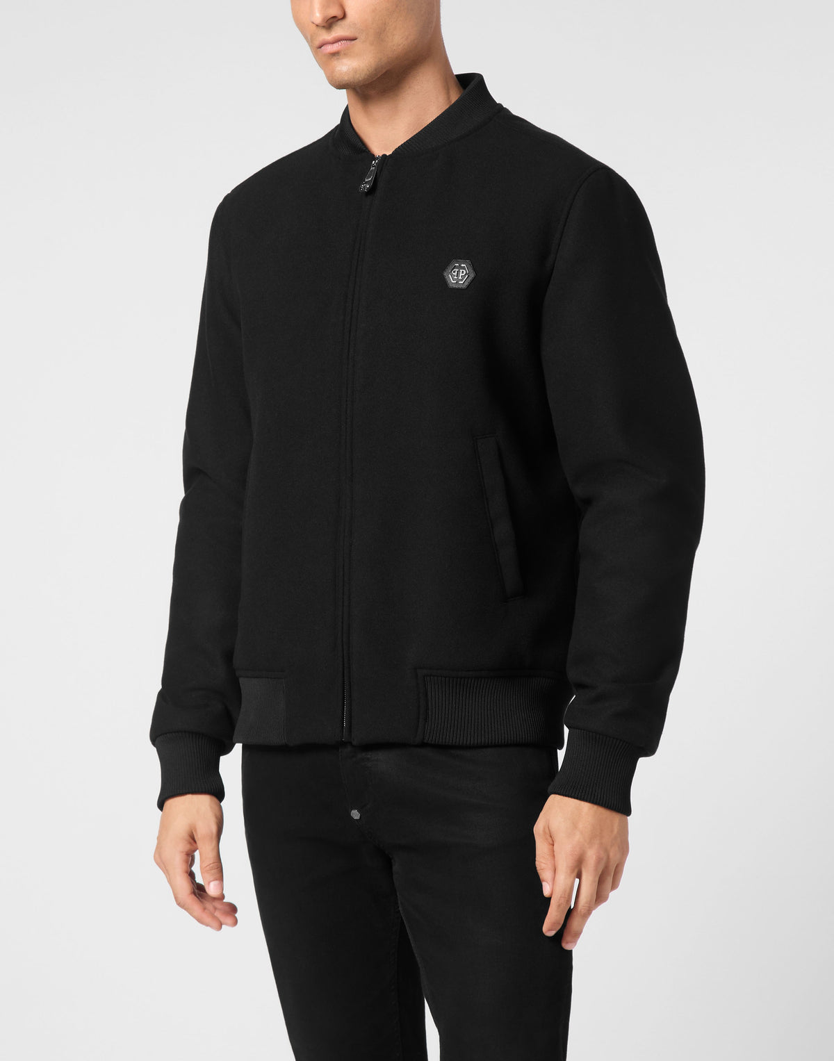 Wool Bomber Skull &amp; Bones