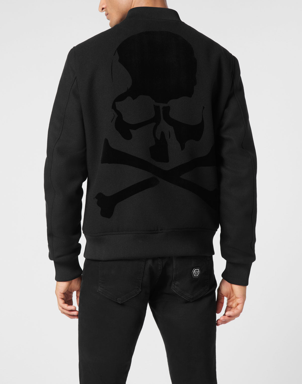 Wool Bomber Skull &amp; Bones