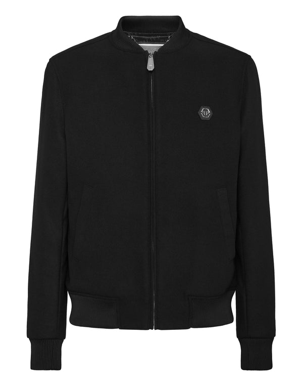 PHILIPP PLEIN Wool Bomber Skull&Bones