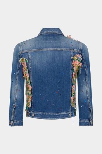 DSQUARED2｜MEDIUM SPOTS WASH JEANS JACKET 女款牛仔外套