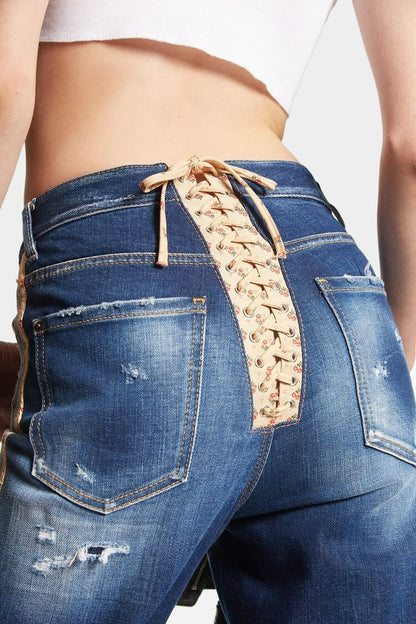 MEDIUM RIPPED KNEE WASH BOSTON JEANS