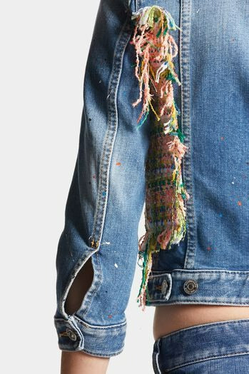 DSQUARED2｜MEDIUM SPOTS WASH JEANS JACKET 女款牛仔外套