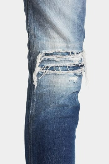 RIPPED KNEE WASH MEDIUM WAIST JENNIFER JEANS