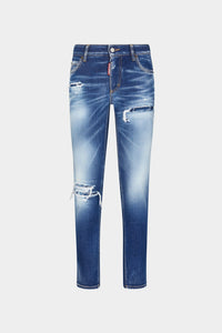 DSQUARED2 RIPPED KNEE WASH MEDIUM WAIST JENNIFER JEANS