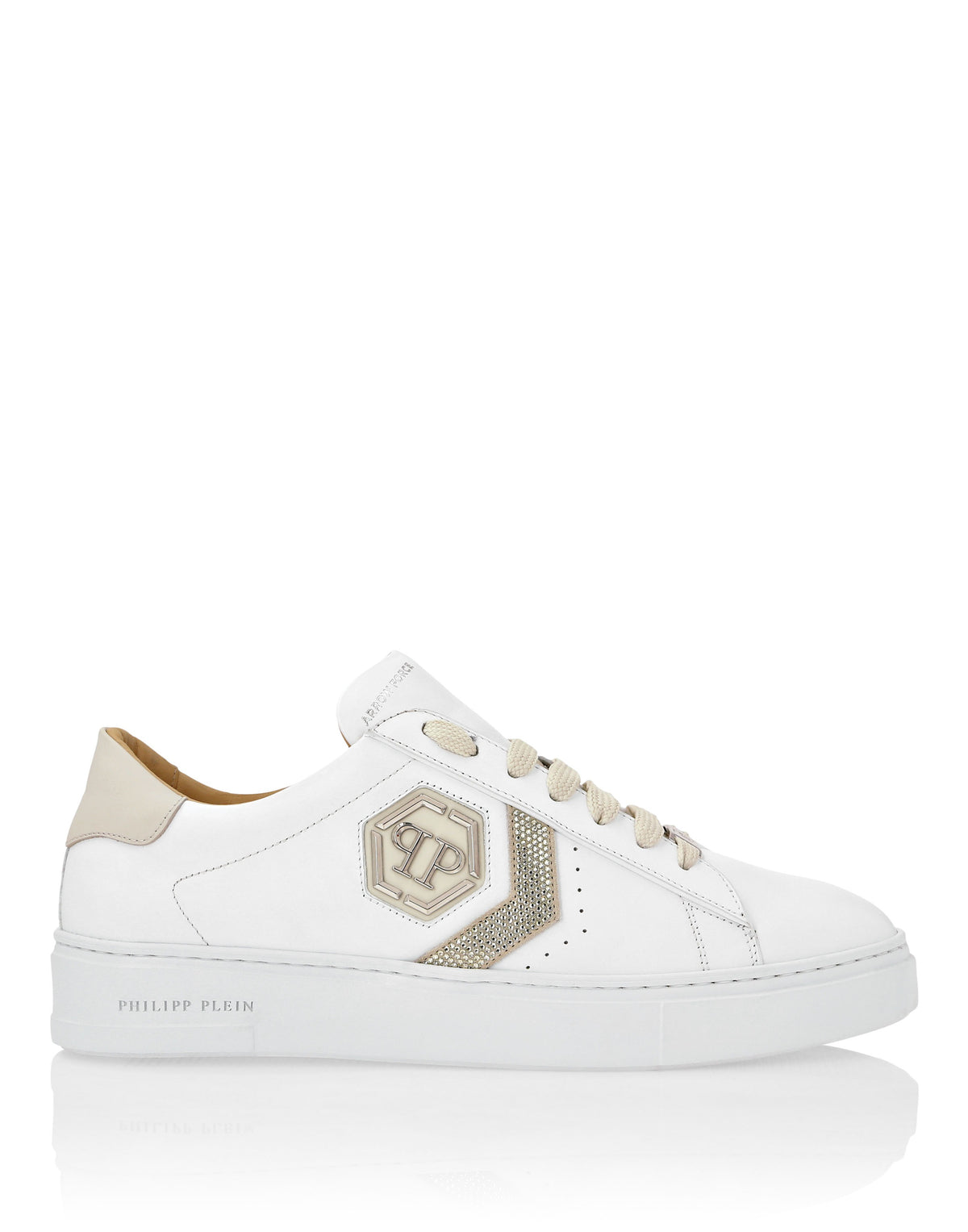 Philipp Plein｜Lo-Top Leather Arrow Force Strass Sneakers 女款運動鞋
