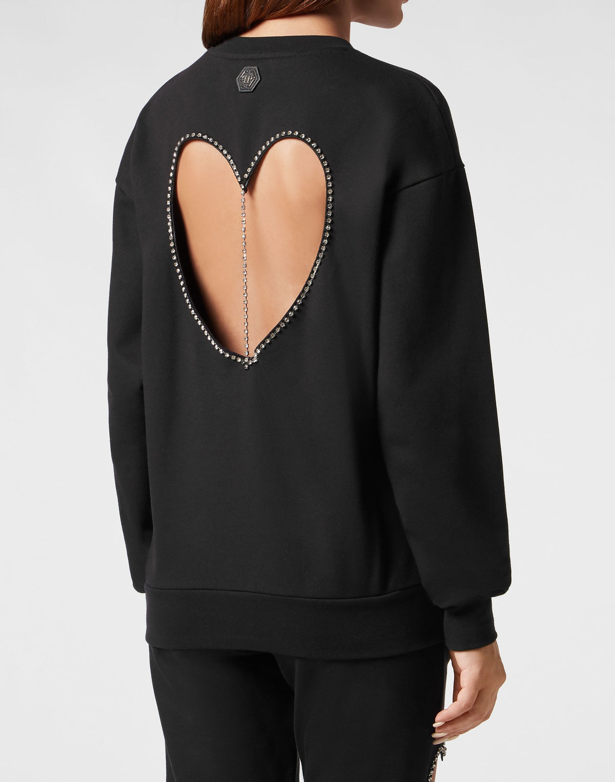 Philipp Plein｜Padded Shoulder Sweatshirt Roundneck Heart 女款衛衣