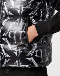 Philipp Plein｜Nylon Puffer Vest Chrome black 男款羽絨外套